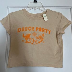 American Eagle AE Aerie Cropped Baby T-Shirt Beige Small S